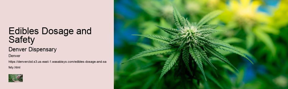 Edibles Dosage and Safety